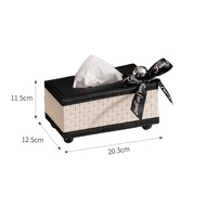 Leather Tissue Box Multifunctional Desktop Coffee Table Remote Control Storage Box Living Room High-