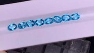 👑6.36卡 天然 帕拉依巴色 霓虹藍  磷灰石 裸石8粒 組合                   👑6.36ct Natural apatite Neon Blue 8pcs One Set Ge