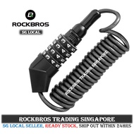 [SG] RockBros Lock RockBros Number combine lock number lock cable lock anti-theft lock helmet lock cycling accessories