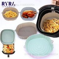 Air Fryers Oven Baking Tray Fried Chicken Basket Mat AirFryer Silicone Pot Round Replacement Grill Pan Baking Accessories-Giers
