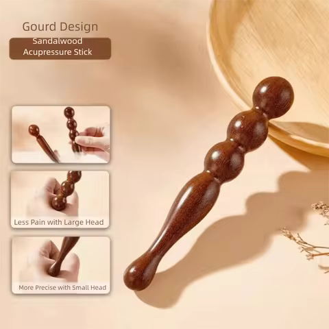 Acupuncture Stick Sandalwood Acupuncture Stick Massage Stick Foot Wood Massage Stick Face Massage Me
