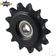 TOPSTORED Chain Idler Sprocket, 10mm Bore 1/2" Pitch C45 Carbon Steel Convex Idler Gear, Durable 13 
