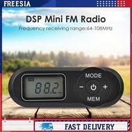 LCD Digital Display Mini Pocket Radio Retro Rechargeable FM Player Receiver