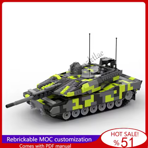 1314PCS MOC WW2 Panzer KF51 Panther Tanks Model DIY Modular Building Technology Assembly Children To