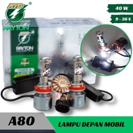 RTD CAR Headlights 2 PCS / Pair RAYTON A80 H11 H4 H7 + RTD LED Fan 40 WATT 19-36V Universal All Cars