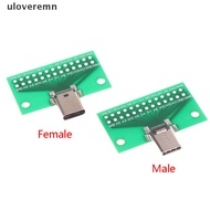 uloveremn 24+2P USB 3.1 Type-C Male Female Test PCB Board Adapter 2.54mm Connector Socket SG