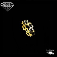 SMS DEEN Fancy Heart Rhodium Ring, ±2.0GM - Gold 916 Emas - Cincin Hati (Sz: 15 - 2.02GM)