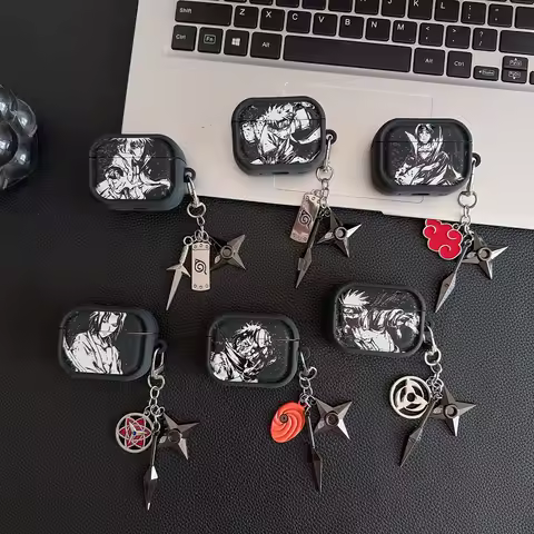 Japan Anime N-NARUTOS Uzumaki Itachi Earphone Case For Airpods 4 2 3 1 Pro 3 2 Wireless Bluetooth He