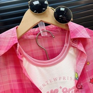 FN56TY (LOLI-JKT) BS- 686 CHILDREN'S SET 3N1 FANTA OUTER OVERSIZE TANKTOP JEANS PANTS SIZE 100-140