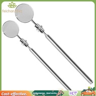2x Universal Automotive Maintenance Inspection Mirror Folding Telescopic Reflector Welding Chassis I