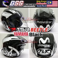 TSR 718 Helmet TSR Beetle MOVISTAR Yamaha Black Yamaha Blue With Clear Visor TSR Helmet Yamaha Movis
