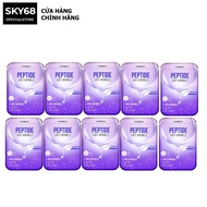Combo 10 Mặt nạ giúp trẻ hoá lắp đầy vết nhăn Foodaholic Peptide Anti Wrinkle Mask 23ml x 10 - PEPTI