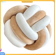 {Bakilili} Knot Ball Pillow Color-blocked Throw Pillow Knot Ball Throw Pillow Soft Plush Decorative 