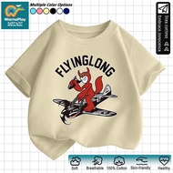 WarnaPlay Baju Kanak-Kanak Cotton T-shirt | Monkey King in B-52 Bomber | Military Vintage Top | East