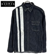 Momotaro Jeans 靛藍豎條紋牛仔工作襯衫，40 碼 [二手]