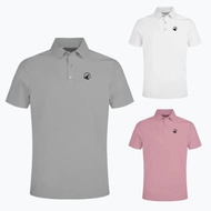 [HONMA] Golf Clothing Men Short-Sleeved polo Solid Color Sports Fashion Stretch Breathable Lapel Sho