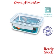 BROS Glass Container Click-In Rectangular (1500ml)