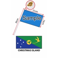 Christmas Island Hand Flag With Stick (14x21cm)/ Bendera Tangan Dunia Christmas Island (14x21cm)