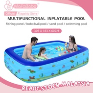 MaFaBabe 305x183x60cm-3 Ring Inflatable Swimming Pool kolam renang Rectangular Oversized Thicken swi