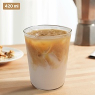 CIQ Aesthetic Glass Coffee Tea Minimalist Glass 420ml