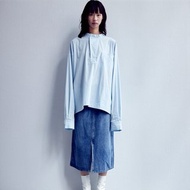 水洗口袋造型牛仔裙