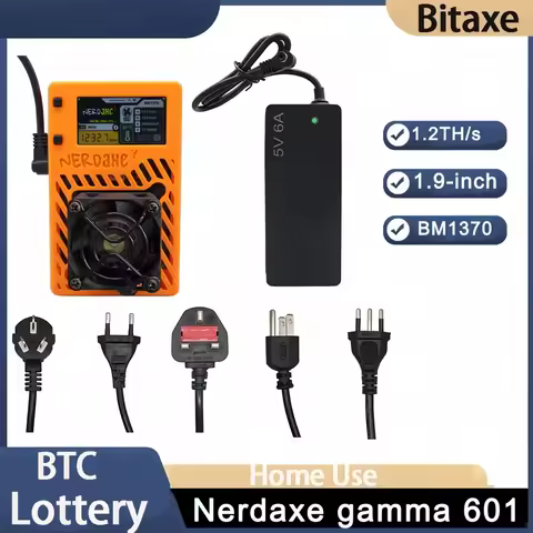 2025 Latest Bitaxe Gamma 601 Bitcoin Miner 1.2TH/S BM1370 Asic Chip Low Noise Crypto Miner 2.4G WiFi