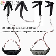 MIOSHOP Folding Remote-controlled Drone Lampshade, Universal Engines Big Gear Motor Base, Black E88p