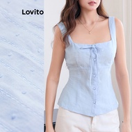 Casual Tank Top Plain Lace Up Tank Top for Women L109MD247