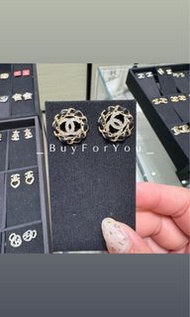 代購Chanel 24 earrings 皮穿鏈閃石cc耳環