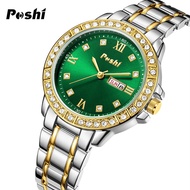 POSHI Women's Watch Luxury Brand Korean Steel Watch Strap Waterproof Wristwatch Woman Diamond Gold S