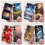 Case For Motorola Moto G35 Cover XT2433-5 Popular Flower Painted Soft Silicone Shockproof Coque For 