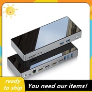 USB C Docking Station 16In1 Type-C USB 3.0 with Dual Monitor Support 4K  5K Triple Display Compatibi