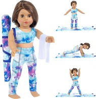 Ecore Fun 3 Items 18 Inch Doll Clothes Yoga Pilates Sports Clothes Gymnastics Yoga Exercise Outfit S