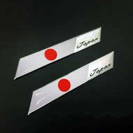 Japan F1 Flag Side Marker Grill Fender Sticker Japanese Logo Metal Badge Emblem