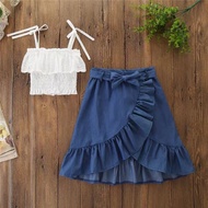 Bkids mermaid jean skirt 2-pcs suit