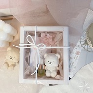 【香氛乾燥花禮盒】棉花糖熊 香氛 乾燥花 母親節 畢業禮物 婚禮