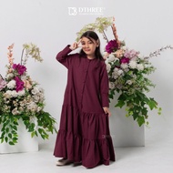 [✅Promo] Dthree - Gamis Anak Athaya Series ( Burgundy ) Gamis Anak