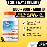 Doctor's Best, Vitamin D3, Immune, Health Supplement, Extra Virgin Olive Oil, 25mcg - 125 mcg (1000I