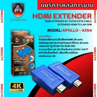 HDMI Extender ตัวแปลงสัญญาณสายแลน HDMI to LAN 30M. รองรับ 4K 2K 1080P ใช้คู่กับ สายแลน CAT5E / CAT6