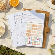 A5 Binder Planner Insert for Muslimah 100gsm Loose Leaf Paper - Daily Journal Daily Reflection/ Habi