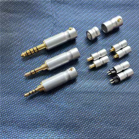One Set 2.5mm 3.5mm 4.4mm Earphone Plug Audio Jack Splitter Slider Pin Connector 2Pin 0.78mm MMCX A2