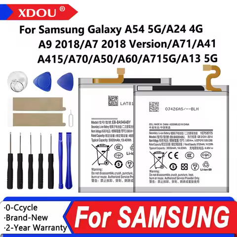 Brand New Battery For Samsung Galaxy A54 5G A24 4G A9 2018 A7 2018 Version A71 A41 A415 A70 A705 A50