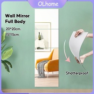 Olhome丨HD Acrylic mirror wall sticker stitching mirror self adhesive mirror full body mirror全身镜粘贴墙镜子