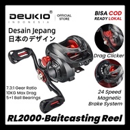 Deukio RL2000 Reel BC Baitcasting Fishing Reel, Long CAST 5+1BB,7.3:1 PK SEASIR MANSORY, CAST X X2