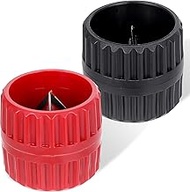 2 Pack Copper Deburring Tool, Inner-Outer Reamer Tube Cutter Chamfer Plumbing Tool Kit for PVC, PPR,