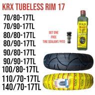 Motorcycle KRX Tubeless Tires/Tyre/Gulong TL Random Design size  by 17