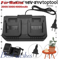 TOPTOOL 1Pcs Battery Charger, Fast Charging 3A Lithium Battery Fast Charger,  EU/US Plug 2 Ways Powe