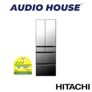 HITACHI R-HV490RS-X  379L 6 DOOR FRIDGE  COLOUR: CRYSTAL MIRROR  3 TICKS 1 YEAR WARRANTY BY HITACHI