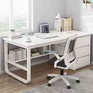 60/80/120/140/160CM Computer Table With Drawer Writing Study Desk Modern Home Office Table White/Woo
