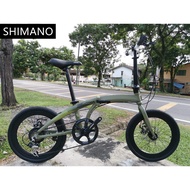 JAVA Shimano 7 Speed Aluminum Alloy Frame Body Folding Bike Bicycle RIM Double Wall Disc Brake 20 Inch Italy